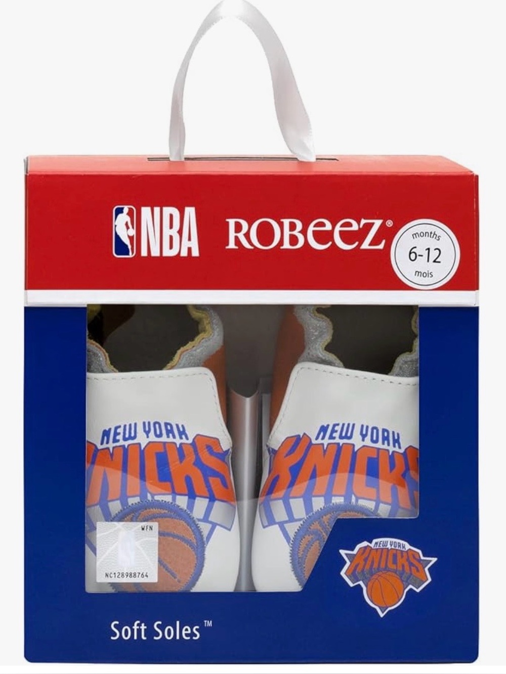 ROBEEZ | Soft Soles Crib Shoes NBA Basketball New York Knicks 6-12 Months Baby